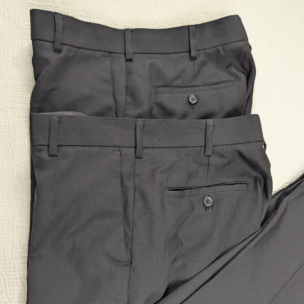 Van Heusen Black Dress Pants Men's 30x30 Slim (lot 2)‎ - Picture 14 of 14